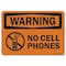 Signmission Safety Sign, OSHA Warning, 7" Height, No Cell Phones, Landscape OS-WS-D-710-L-19692 - alternate 1